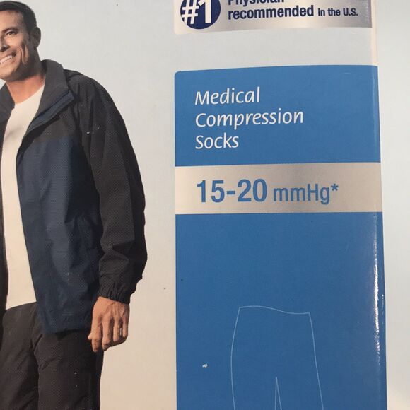 Jobst Medical Activewear Knee High Compression Socks 15-20 mmHg Small Cool White - Picture 5 of 8